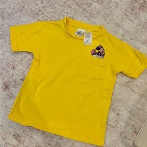 The Disney store vintage Minnie shirt Yellow Kids T-Shirt embroidered